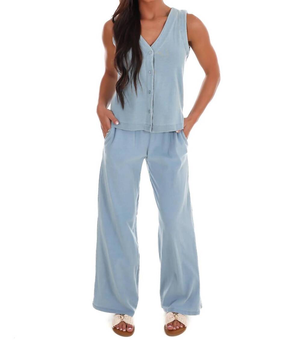 NEW BLU PEPPER true fit two piece set in light denim